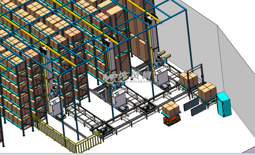 智能立体库布局结构图与机械设备设计